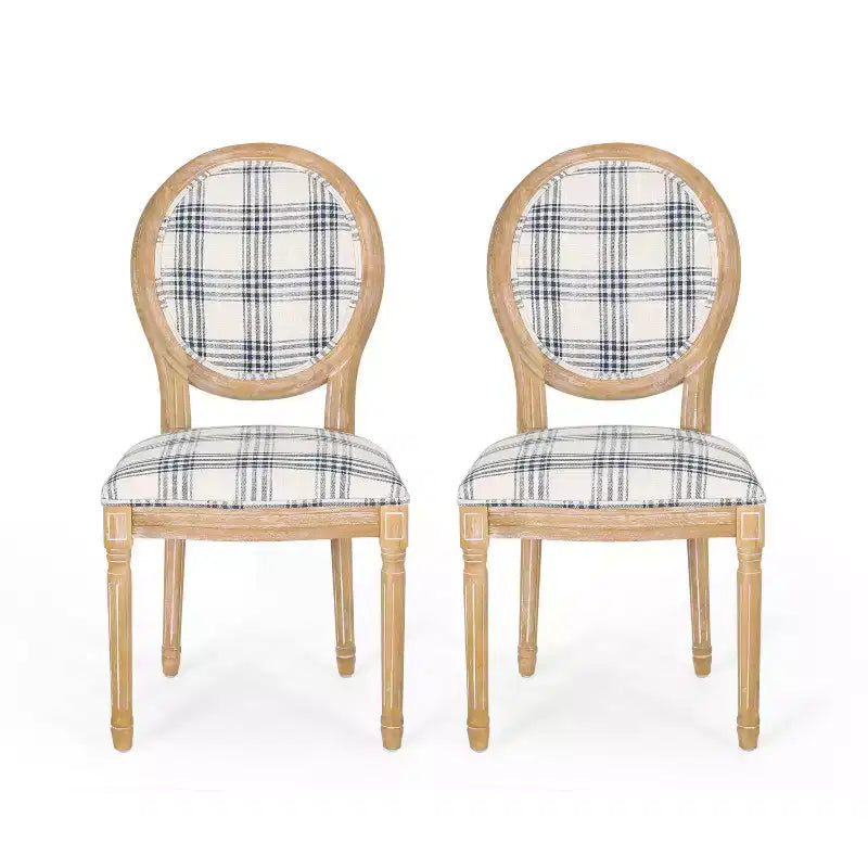 Set of 2 Phinnaeus French Country Fabric Dining Chairs - Christopher Knight Home