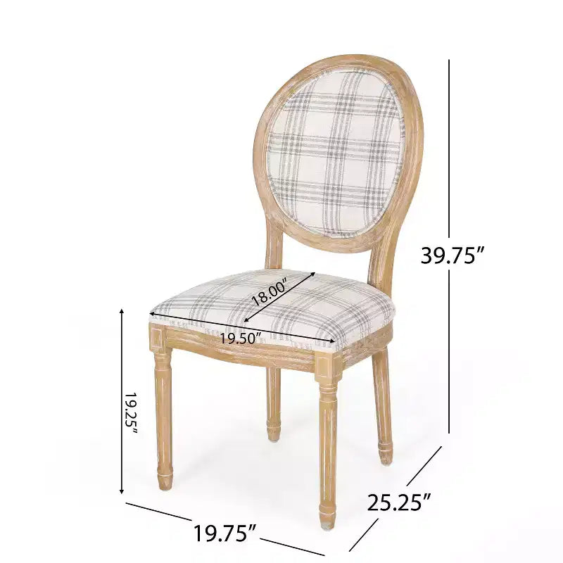 Set of 2 Phinnaeus French Country Fabric Dining Chairs - Christopher Knight Home