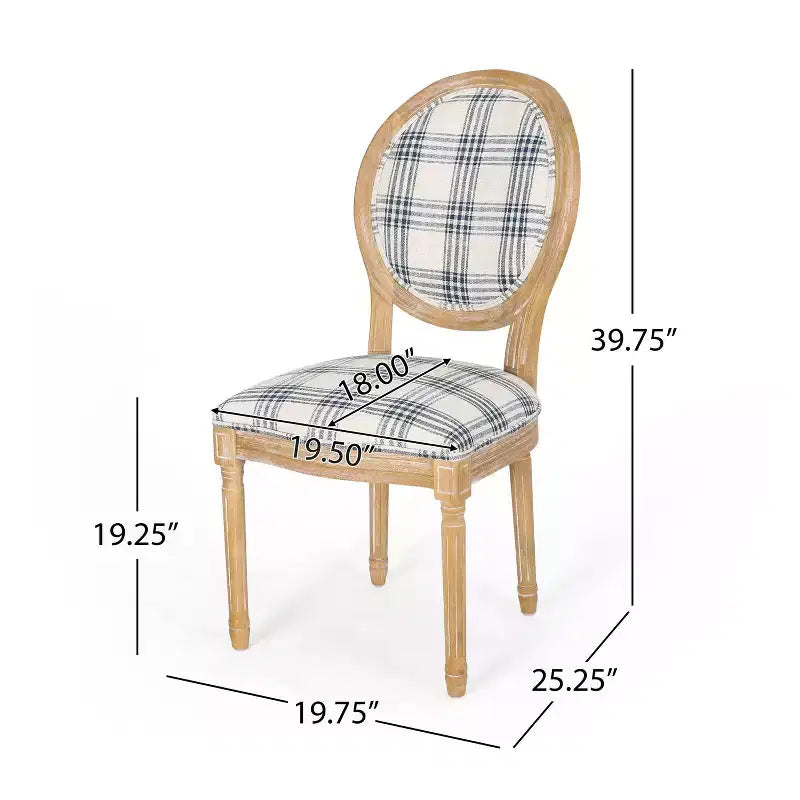 Set of 2 Phinnaeus French Country Fabric Dining Chairs - Christopher Knight Home