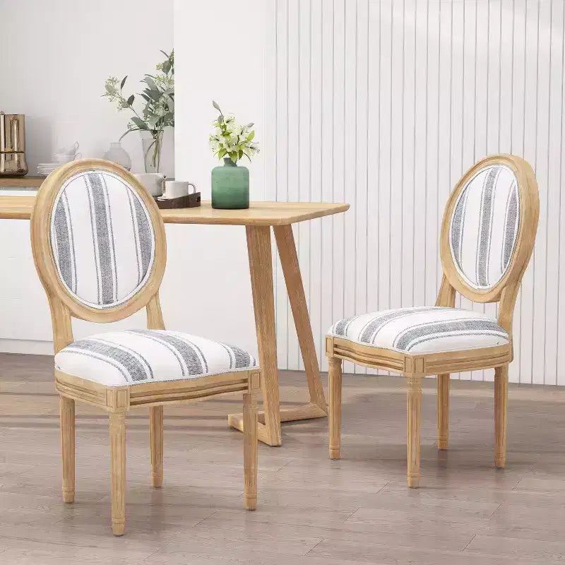 Set of 2 Phinnaeus French Country Fabric Dining Chairs - Christopher Knight Home