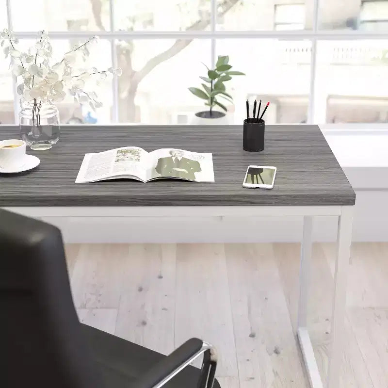 Merrick Lane 47 Inch Computer Desk with Open Metal Frame