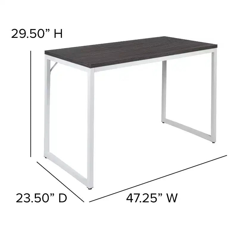Merrick Lane 47 Inch Computer Desk with Open Metal Frame