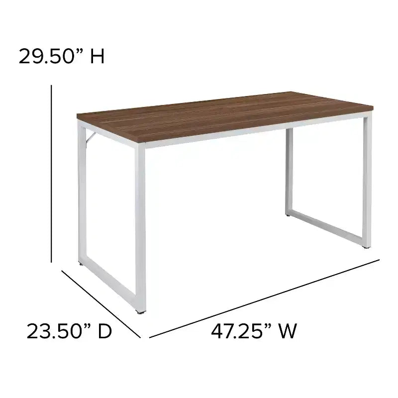 Merrick Lane 47 Inch Computer Desk with Open Metal Frame